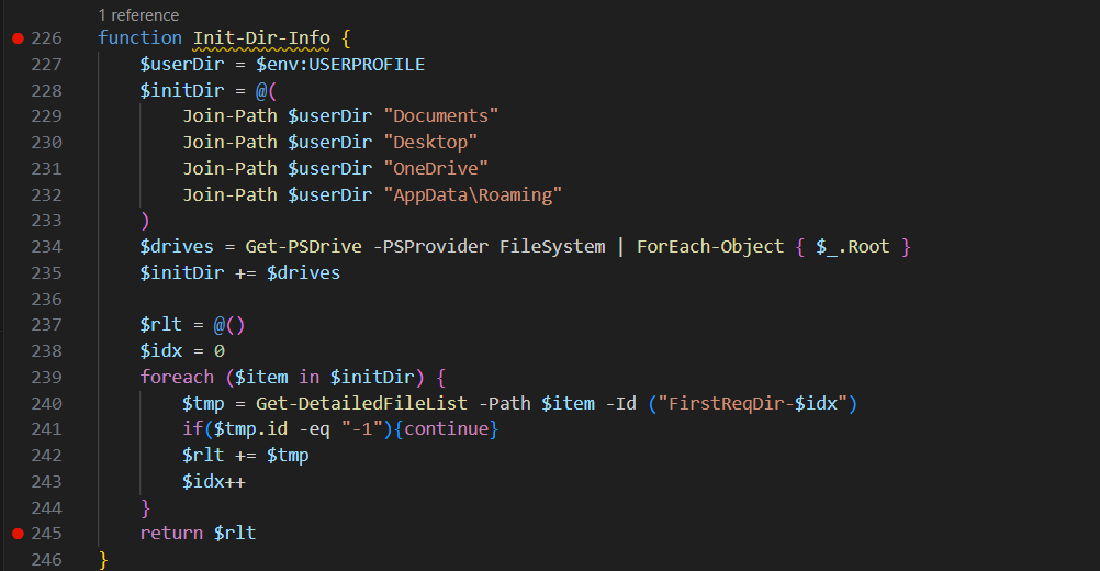 Enumerate directories and their sub folders/files